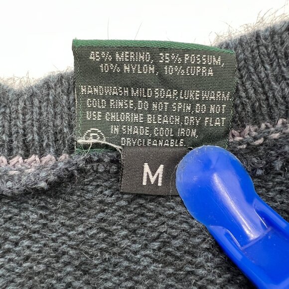 New Zealand Ecology Merino Possum Sweater Size M Soft Warm Ecowool Gorpcore Cozy - Picture 8 of 9